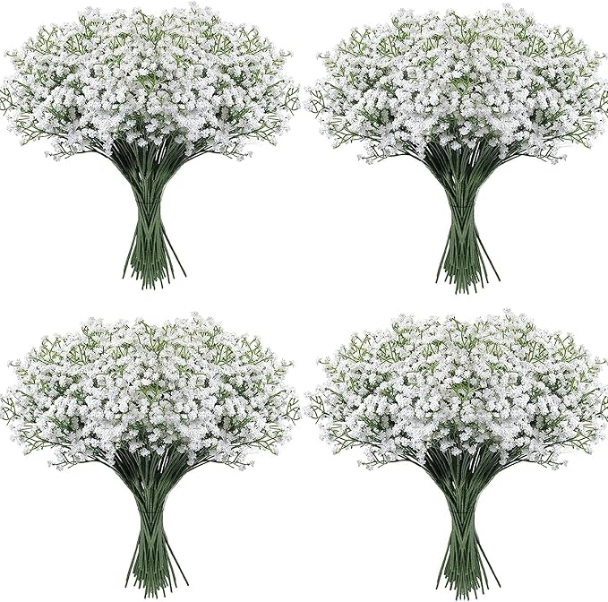 Babys Breath Artificial Flowers,30 Pcs Gypsophila Real Touch Flowers for Wedding Party Home Garden Decoration