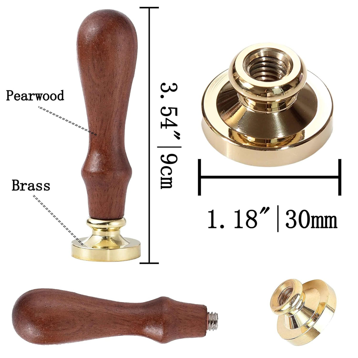 Chimera Wax Seal Stamp - 1.18 inch/30mm Removable Brass Stamp Head,Ancient Greek Legendary Sealed Stamp with Handle for Envelopes Letters Handicraft DIY and Creative Gifts