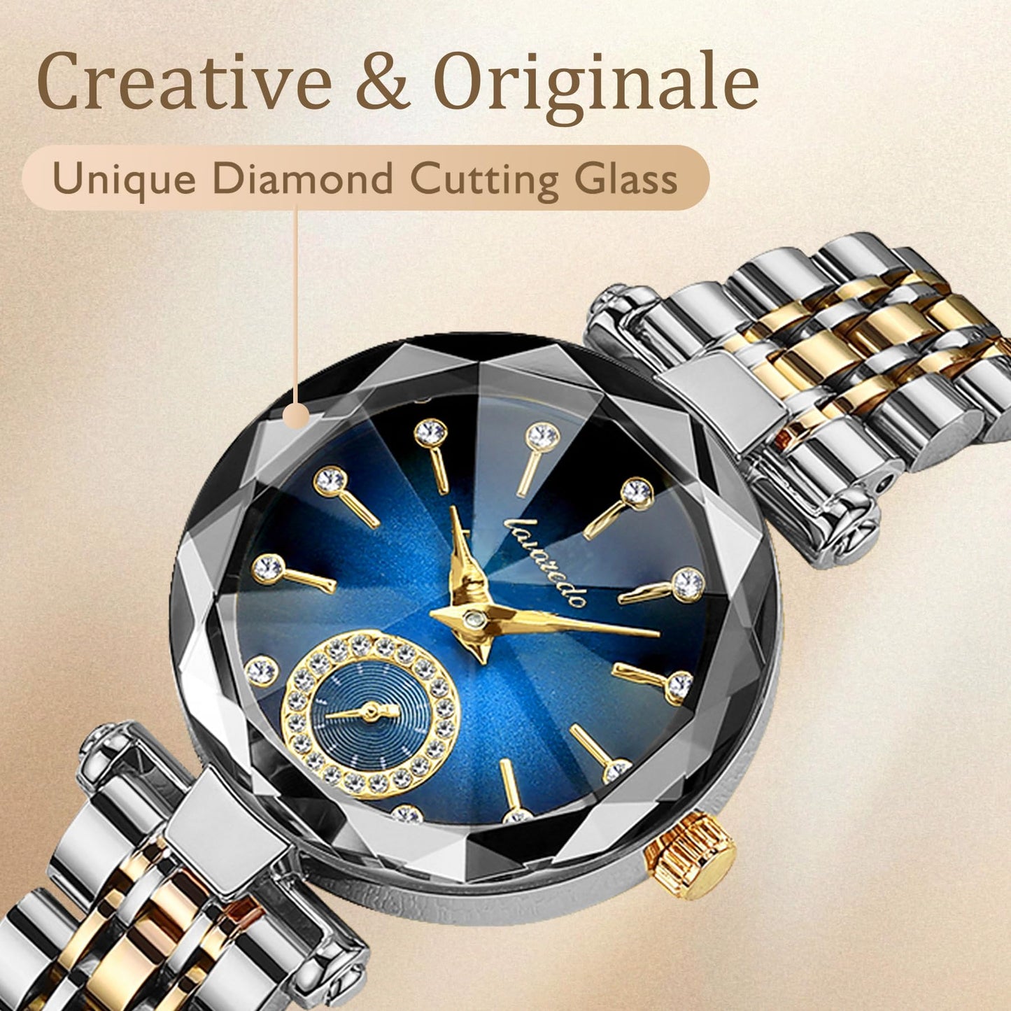 NN BEN NEVIS Watch, Watches for Women with Elegant Leather Strap, Fashion Analog Creative Diamond Dial Wrist Watch, Jewelry Gift for Wedding Anniversary Birthday