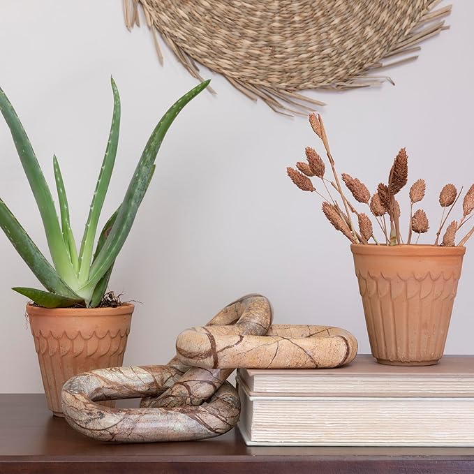 Bloomingville Decorative Marble Chain, Variegated Brown Tones