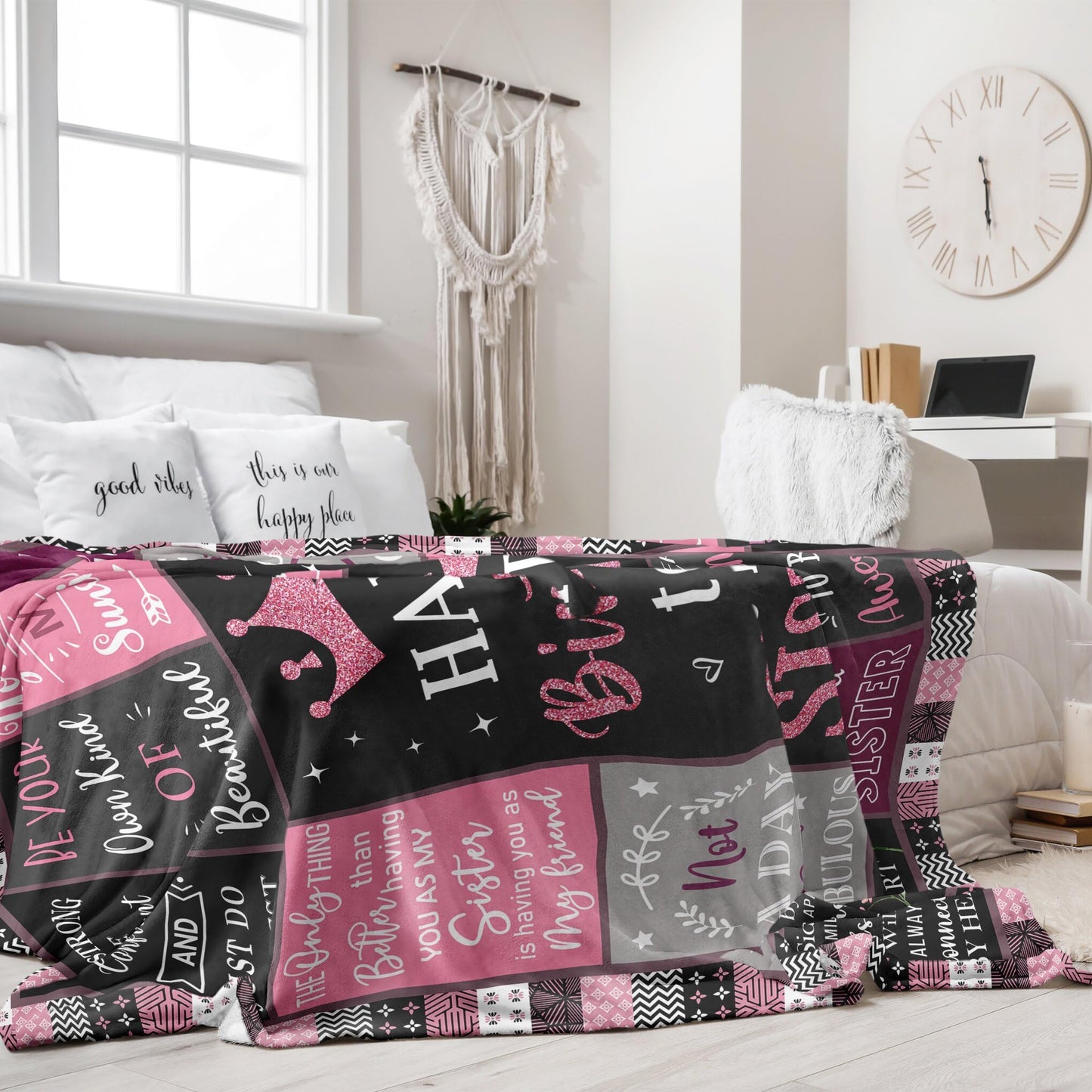 Mosslink Sister Birthday Gifts from Brother, Birthday Gifts for Sister Adult Throw Blanket 60"x50"