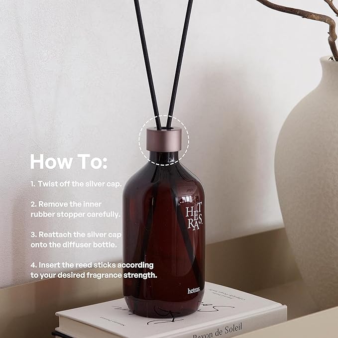 hetras. Premium Reed Diffuser 16.9 fl.oz | Flower Shop Scent | Fragrance Oil Diffuser & Sticks for Home & Office & Bathroom Decor - Gifts for Loved One