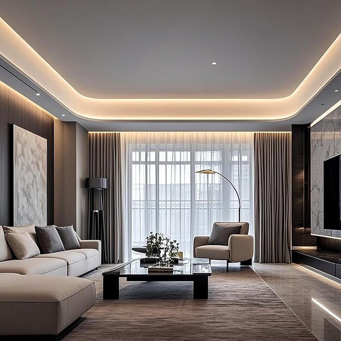 COB LED Strip Lights Warm White,24V Dimmable led Light Strip KIT with Remote and app Control,3000K 50FT/15m 8mm Wide Ra>90 Cuttable Flexible Strip Lights for Bedroom,Shelf,Cabinet