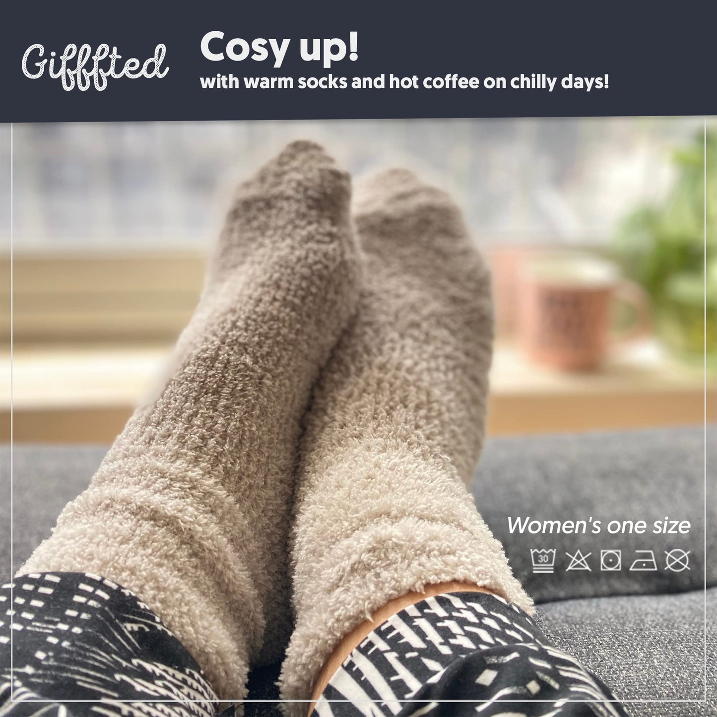 Triple Gifffted Best Sister Ever Coffee Mug & Socks, Gifts for Little Big Sisters from Brother, Birthday Presents Ideas, Valentines, Mothers Day, Christmas, to younger older sibling, Ceramic Cup 380ML