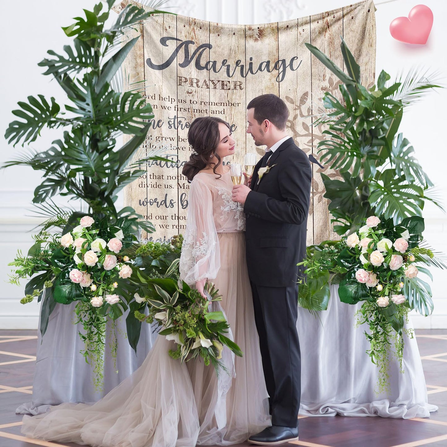 Dfaqehk Wedding Gifts for Couples 2025, Bridal Shower Gift for Bride to Be, Best Bride Gifts for Wedding Day, Unique Newlywed Gifts for Couples, Marriage Prayer Throw Blanket 60 x 50 Inch
