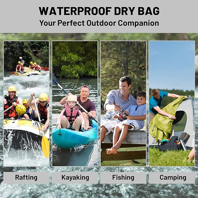 Waterproof Dry Bag,Roll Top Marble Waterproof Backpack 5L/10L/20L Floating and Lightweight Bags for Kayaking, Boating, Fishing, Swimming and Camping