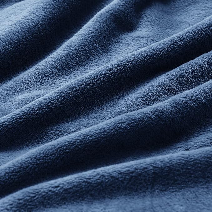 BEDELITE Fleece Blanket King Size Blankets for Bed, Luxury Plush Cozy Fuzzy Blanket 108x90 inches, Super Soft Warm Lightweight Throw Blanket All Seasons Suitable, Navy Blue