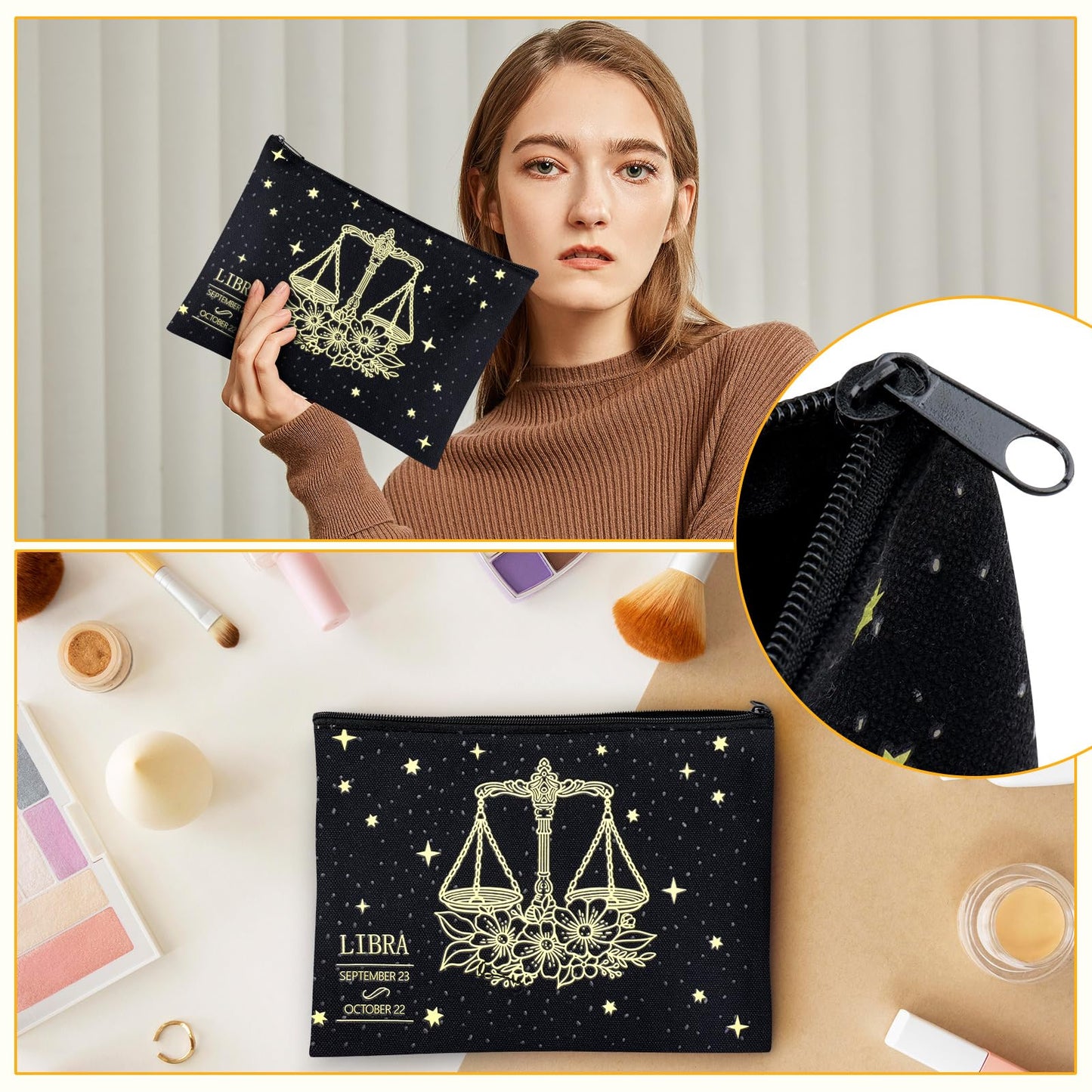 12PCS Libra Birthday Gifts for Women-Libra Zodiac Gifts for Women, Mom, Wife, Self Care Package,Get Well Soon, Birthday Mother's Day Baskets Astrological Baskets