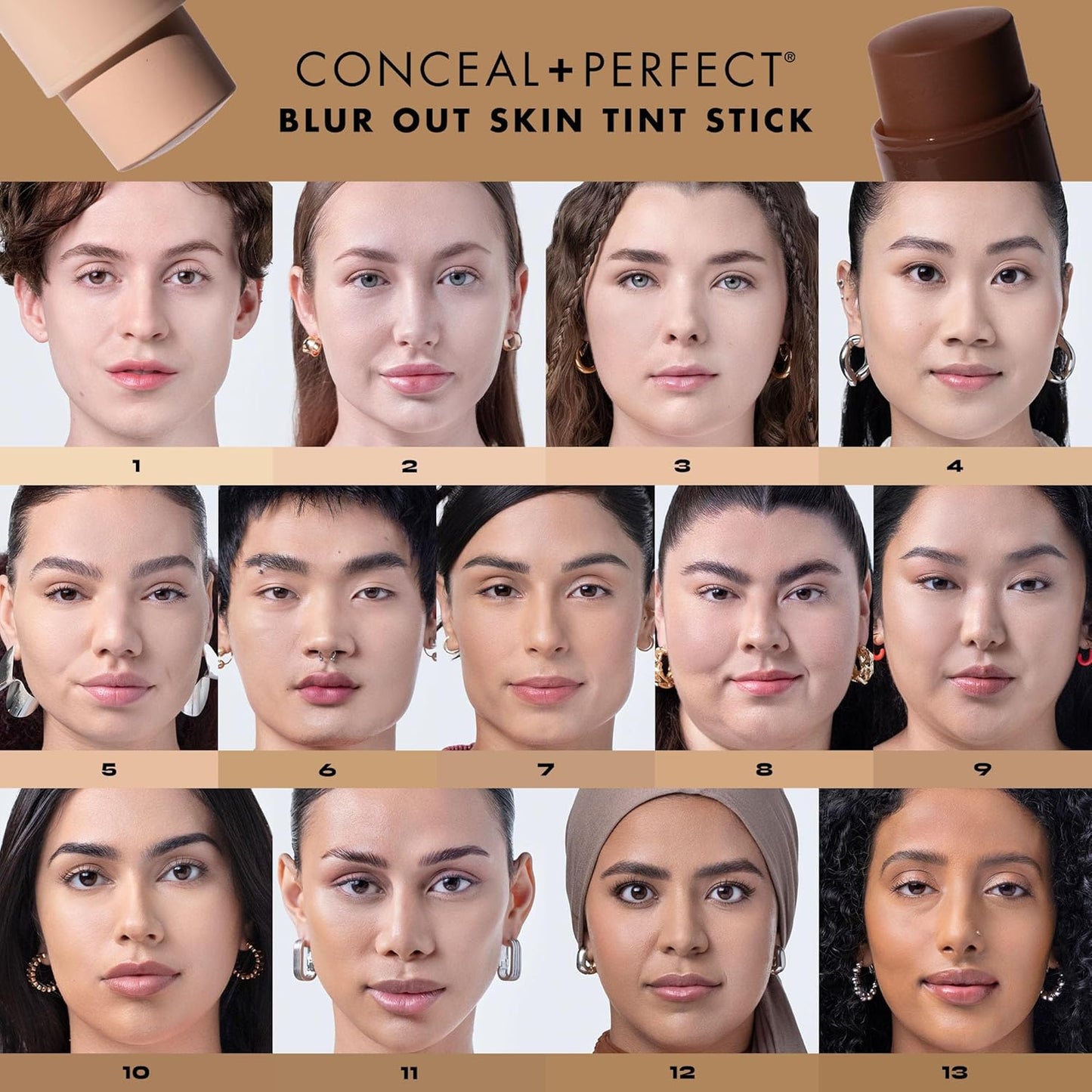 Milani Conceal + Perfect - Skin Tint Stick, Blur Out Tinted Moisturizer Makeup, Shade 023
