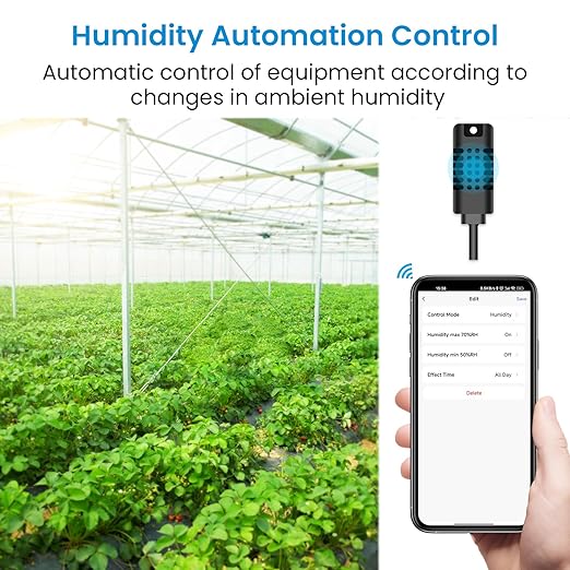 Tuya WiFi Intelligent Temperature and Humidity Sensor | 85-250V Dry Contact Relay | Real-Time Monitoring Intelligent Module | Compatible with Alexa Google