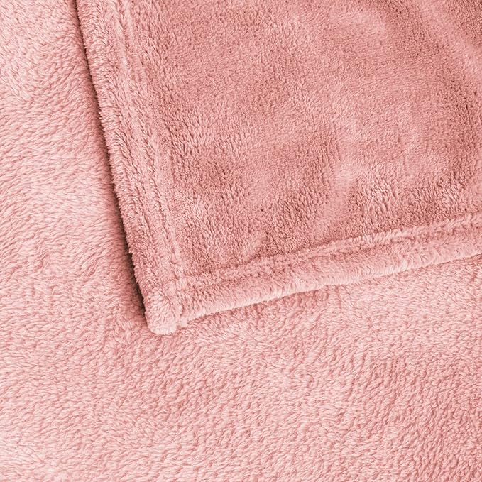 BEDELITE Fleece Blanket Pink Throw Blankets for Couch & Bed, Luxury Plush Cozy Fuzzy Blanket 50" x 60", Super Soft Warm Lightweight Throw Blanket for Travel Camping