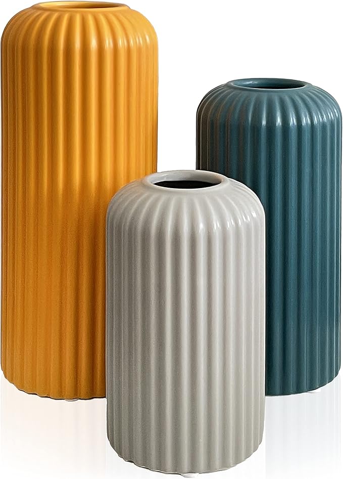Rumi Decor Modern Ceramic Vases - Home Decor, Living Room & Dining Table Accents
