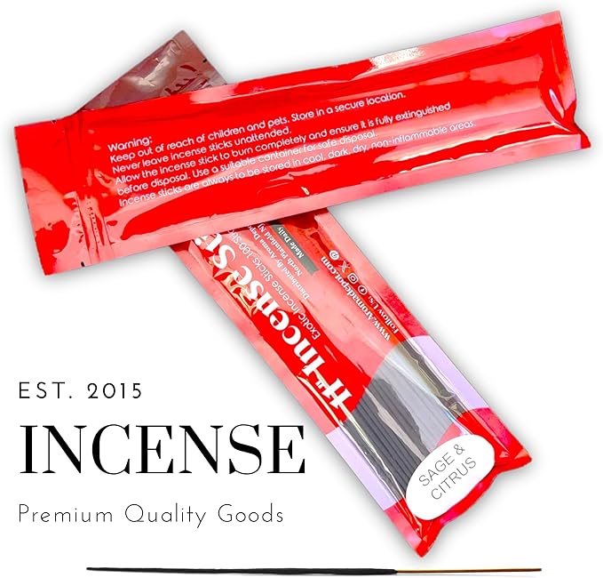 Aroma Depot Peppermint Most Exotic 11'' Incense Sticks. Approx. 85 to 100 Sticks Per Bundle, Each Natural Stick Burns for 45 mins to 1 Hour Each. Long Lasting. Guarantee 100% Pure