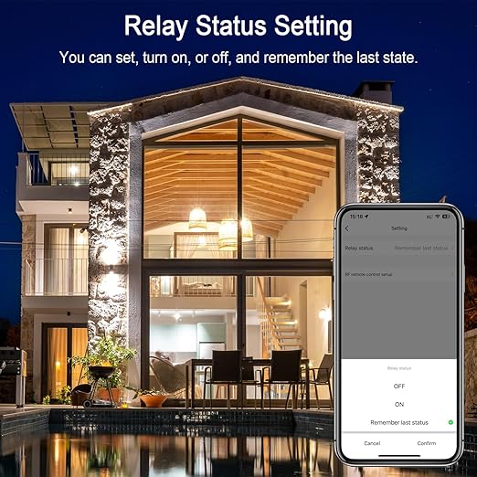 30A Hight Power WiFi Wireless Smart Switch with Energy Monitoring, DIY Switch for Smart Home Automation, Tuya APP Remote Control, Timer, Compatible with Alexa & Google Home