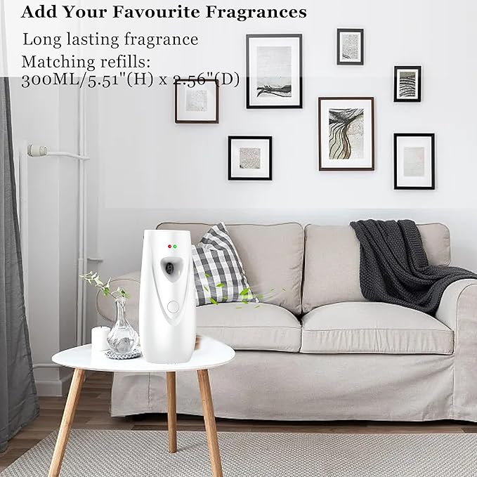 (3-Pack) Automatic Fragrance Dispenser Wall-mounted Aerosol Spray Air Freshener for Hotels, Home, Indoor, Offices, Schools, Restaurants, Commercial Place (003, White)