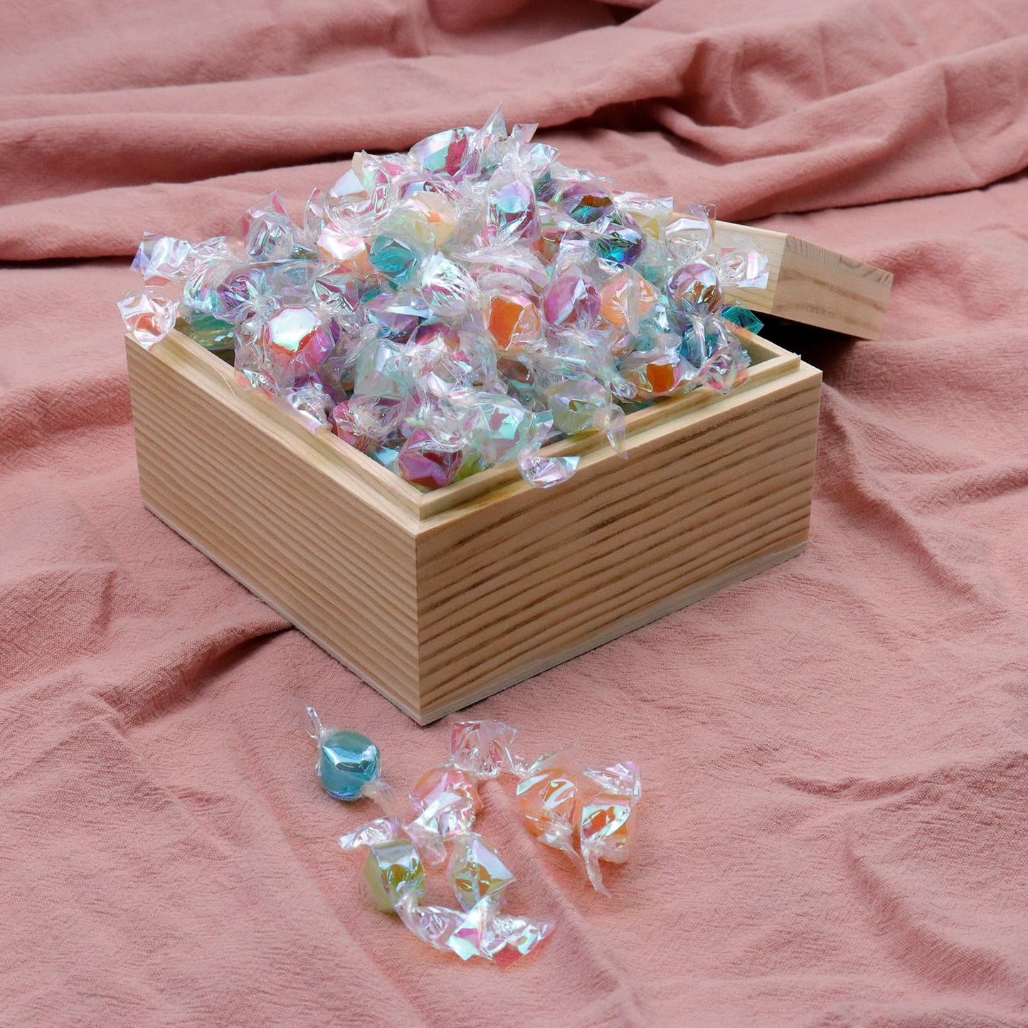 MY MIRONEY 2Pcs Wooden Unfinished Storage Box with Top Lid 4.72" x 4.72"" Square Wooden Pine Box DIY Craft Stash Boxes Gift Box for Arts Hobbies and Home Storage"