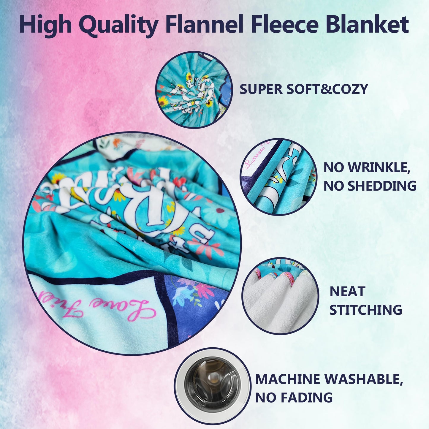 Best Friend Blanket - Birthday & Mother's Day Gift for Bestie, Friendship Throw Blanket 60"X50"