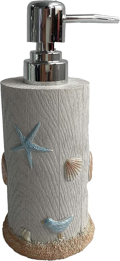 Sweet Home Collection Bathroom Accessories Sets Unique Collections Modern Classic Contemporary Decorative Beautiful Designs Bath Shower Tub Décor, Lotion Pump/Soap Dispenser, Ocean Star