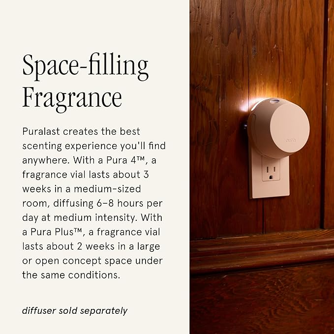 Pura x Studio McGee Home Scent Refill - Smart Air Diffuser - Up to 120-Hours of Luxury Fragrance per Refill - Home Essential - Clean & Safe Diffuser Fragrance - 2 Pack, Santal Vanilla