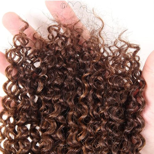 Giginger Brazilian Human Hair Bundles 18 20 22 Inch Jerry Curly Wave Bundles Human Hair Brazilian Chocolate Brown Highlight P4/30 Brazilian Unprocessed Virgin Quick Weave Hair for Black Women