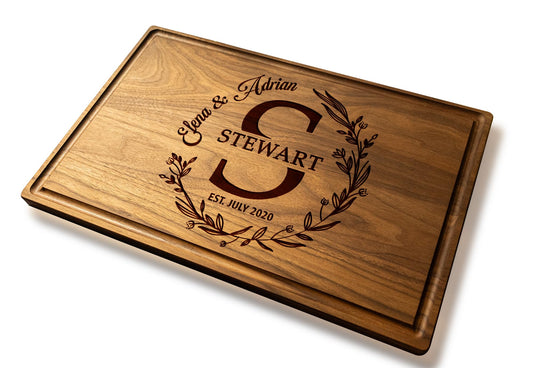 Custom Engraved Charcuterie Board – Personalized Wooden Cutting Board, Unique Gift for Weddings, Bridal Showers, Anniversaries, Christmas, Realtors, Parents & Housewarming