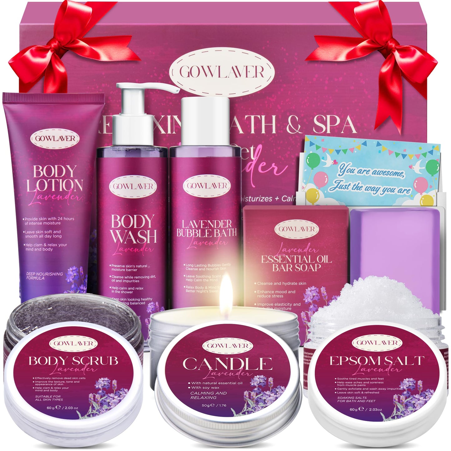 Spa Gifts for Women,Relax Stress Relief Secret Santa Christmas Stocking Stuffers Gifts for Women Birthday Basket Self Care Package for Her Mom Sister Wife Teen Best Friend Valentine Mothers Day Gift