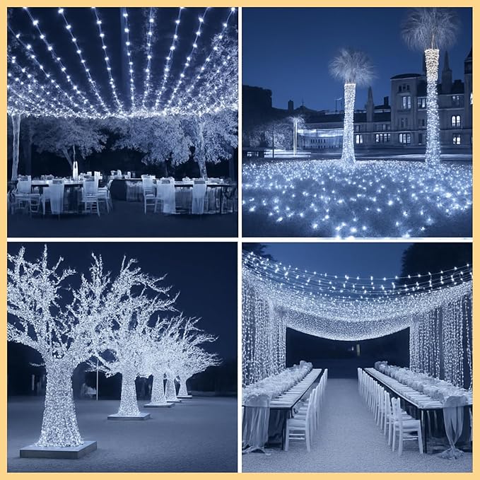 33 FT 100 LED Fairy Lights USB Battery Operated Clear Wire with Remote Control, 8 Modes String Lights with Timer Starry Twinkle Lights for Indoor Bedroom Party Christmas, Cold White