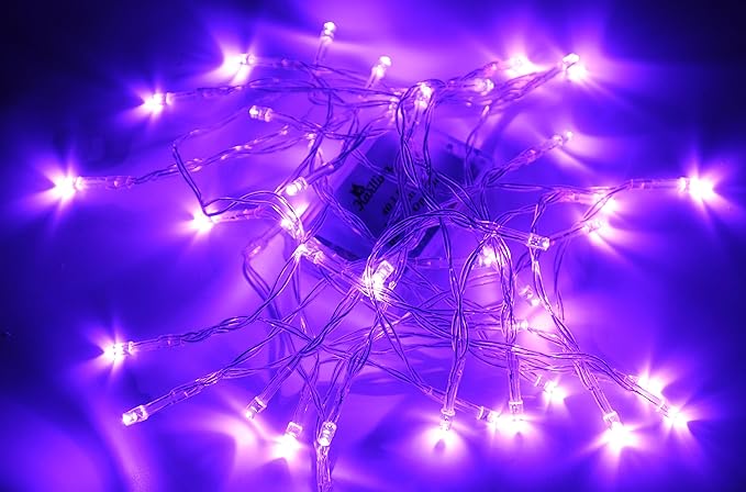 Karlling Battery Operated Purple 40 LED Fairy Light String Wedding Party Xmas Christmas Decorations(Purple)