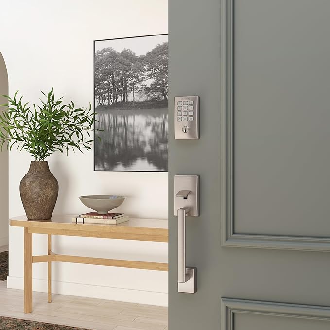 Schlage Arrive WiFi Deadbolt Smart Lock, Keyless Entry Door Lock with Century Trim, Satin Nickel, Compatible with Alexa and Google, BE459WB CEN 619