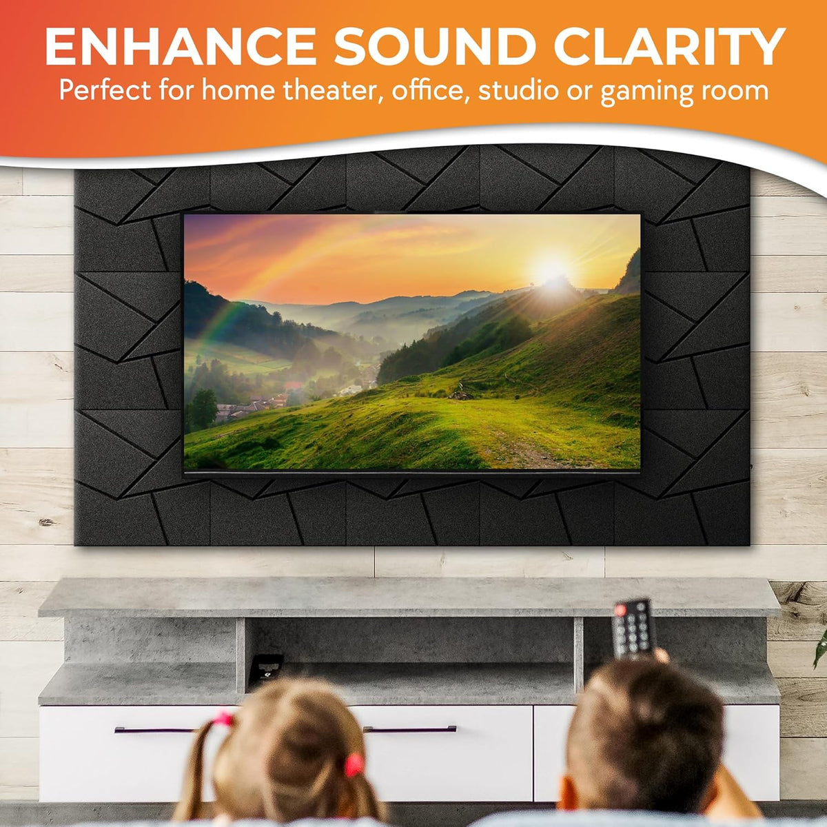 24-Pack Self-Adhesive Acoustic Panels – High-Density 12"x12"x0.4" Soundproof Foam for Studios, Offices & Home – Sleek Black Design