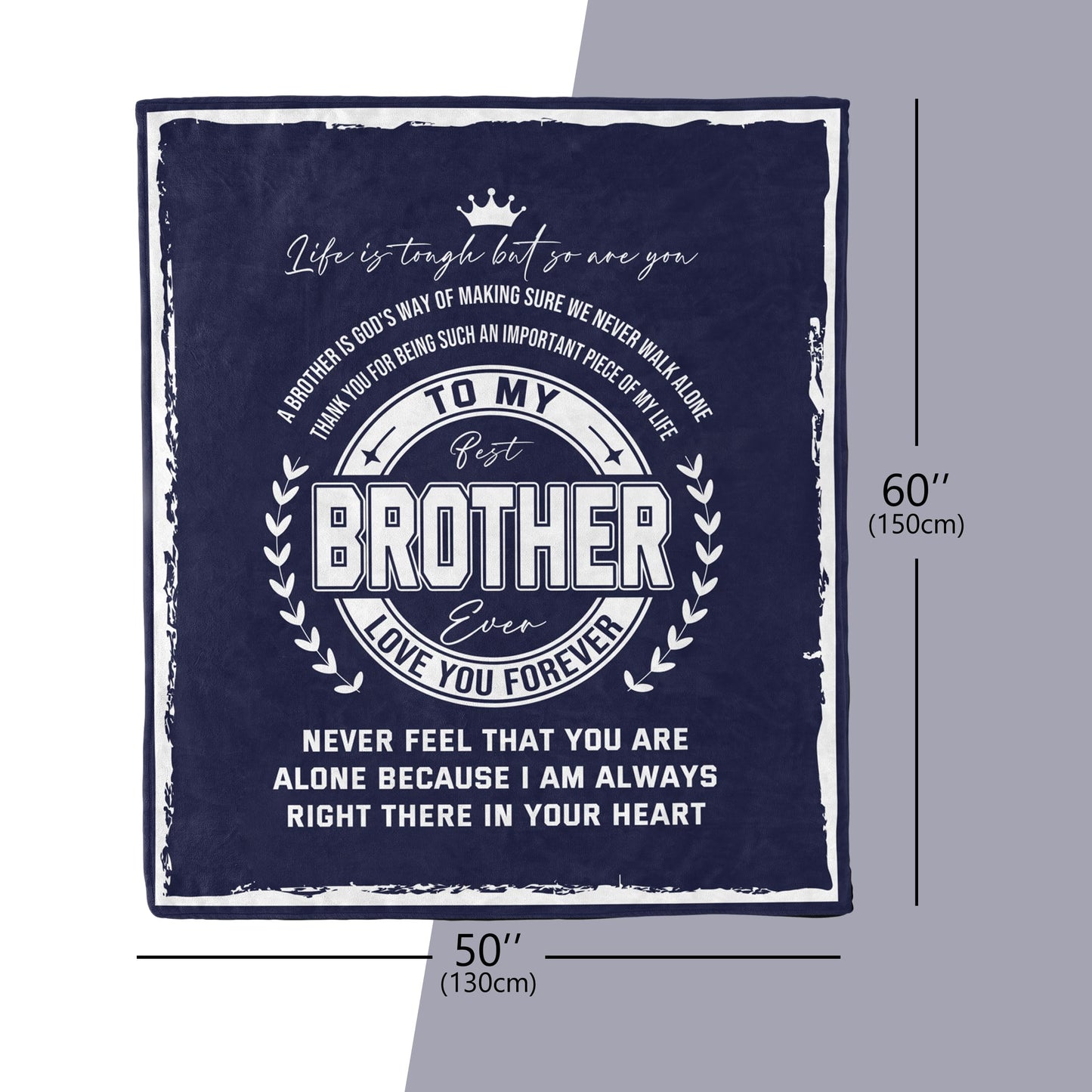 Gifts for Brother, Brother Birthday Gifts from Sister, to My Brothers Blanket, Graduation Gift for Brothers, Soft Flannel Throw Blanket 60" x 50"