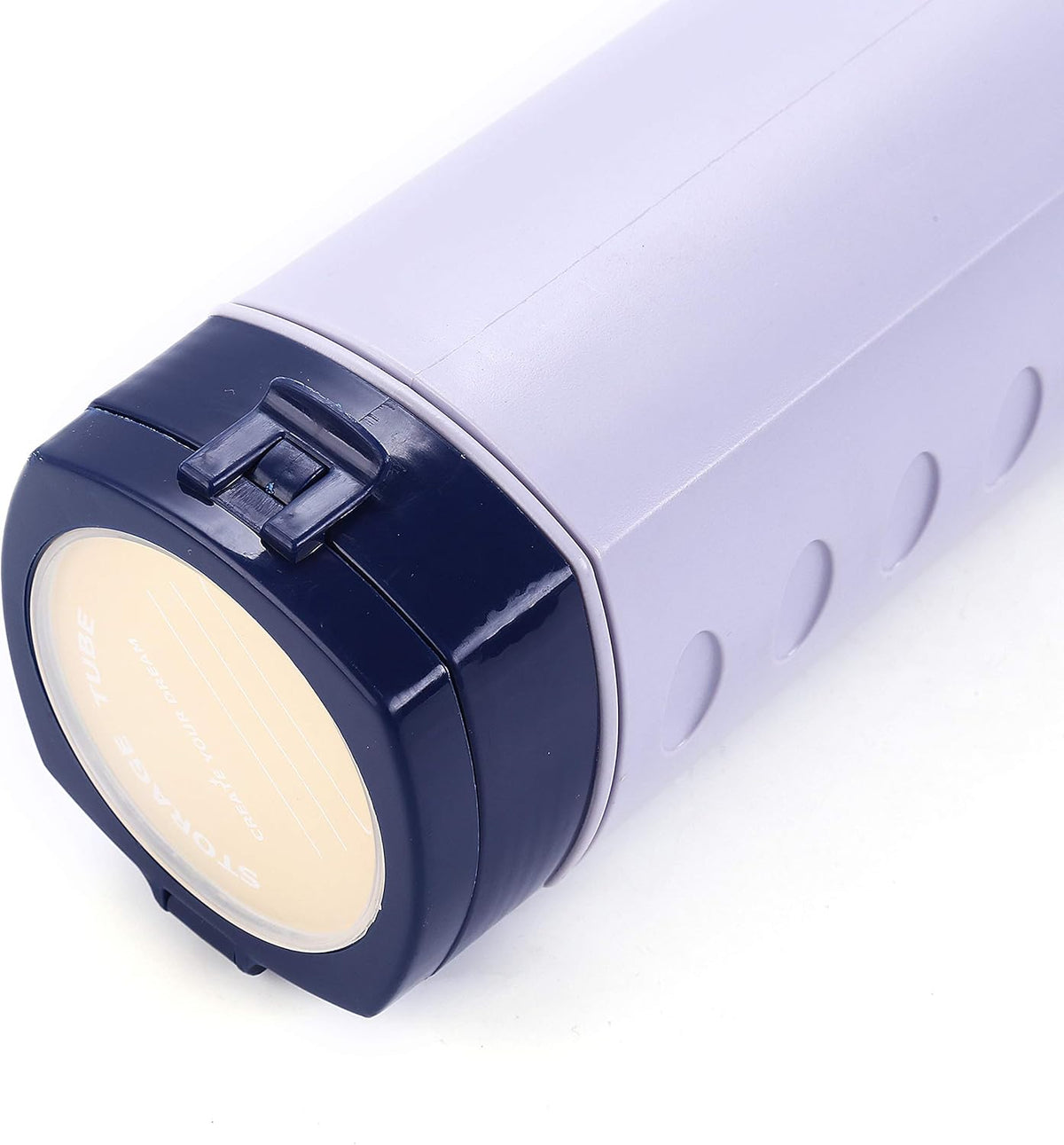 2-Pack Extendable Poster Tubes Expand from 24.5” to 40” with Shoulder Strap | Carry Documents, Blueprints, Drawings and Art | Creamy White and Violet Portable Round Storage Cases with Lids and Labels