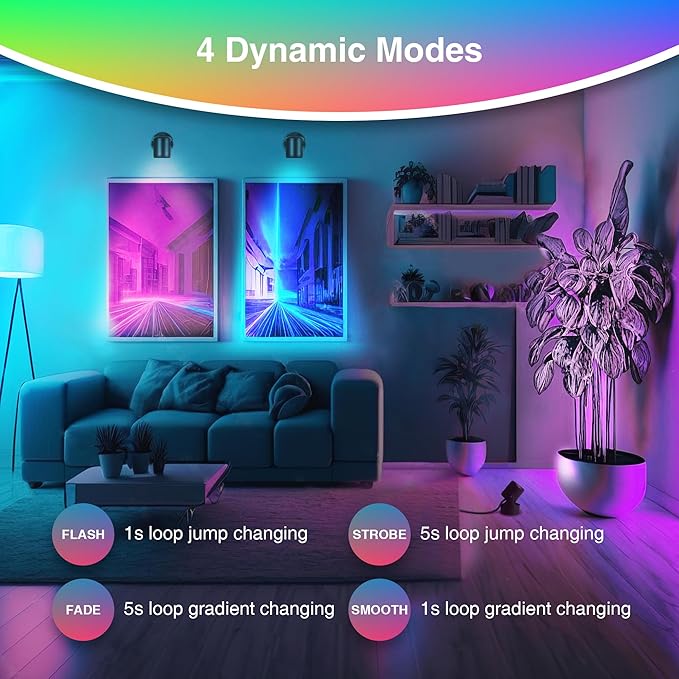 RGBW Christmas Spot Lights Indoor 6W Up Lights Indoor with Remote Control 16 Color Changing Uplighting Indoor 120V LED Spotlight Indoor Dimmable Uplights Indoor for Parties Plant Decor, 2 Pack