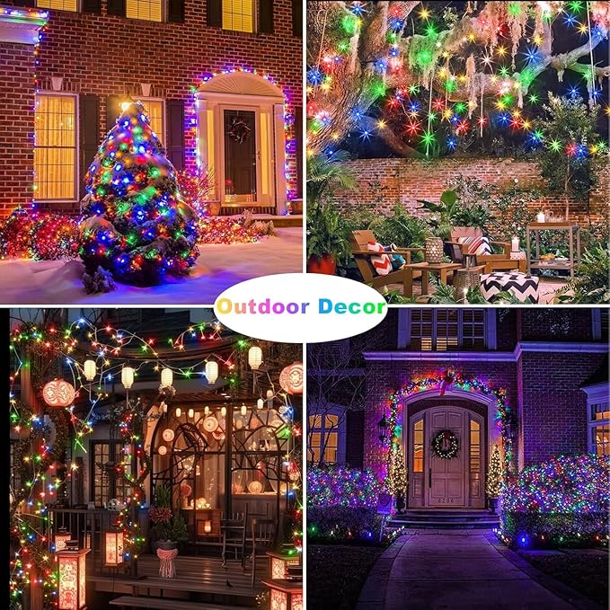 33Ft String Lights Battery Operated with Remote Control Timer, 100LED 4 Pack Waterproof 8 Modes Copper Wire Twinkle Fairy Lights for Bedroom Indoor Outdoor Wedding Dorm Christmas Decorations