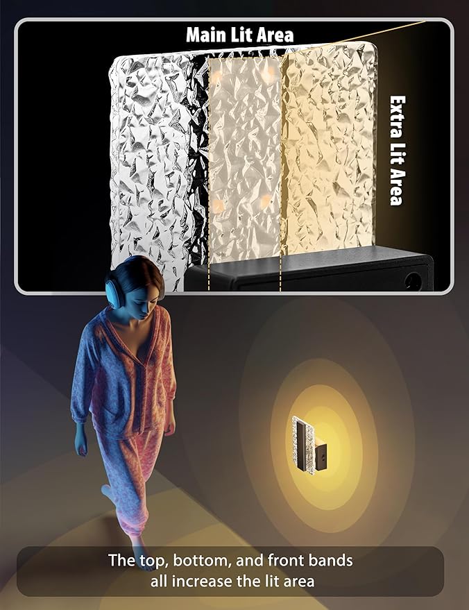 DORESshop LED Night Lights Plug Into Wall, Decorative Night Light with Dusk-to-Dawn Sensor, Dimmable Nightlights, Adjustable Brightness Night-Lights for Bathroom, Hallway, Bedroom,Stairway, 1 Count