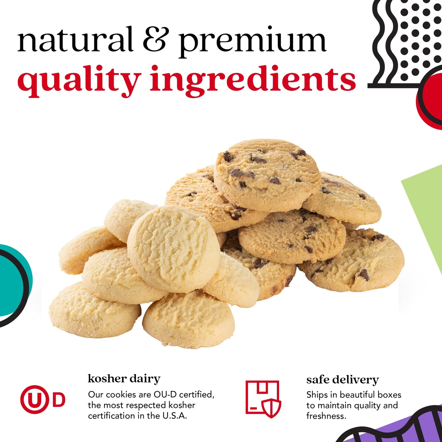 David’s Cookies Happy Birthday Shortbread Cookies Gift Tin – Original and Chocolate Chip Shortbread in Sweet Sampler – Gourmet Dessert Bakery Gift for Birthday Party Celebrations and Special Occasions