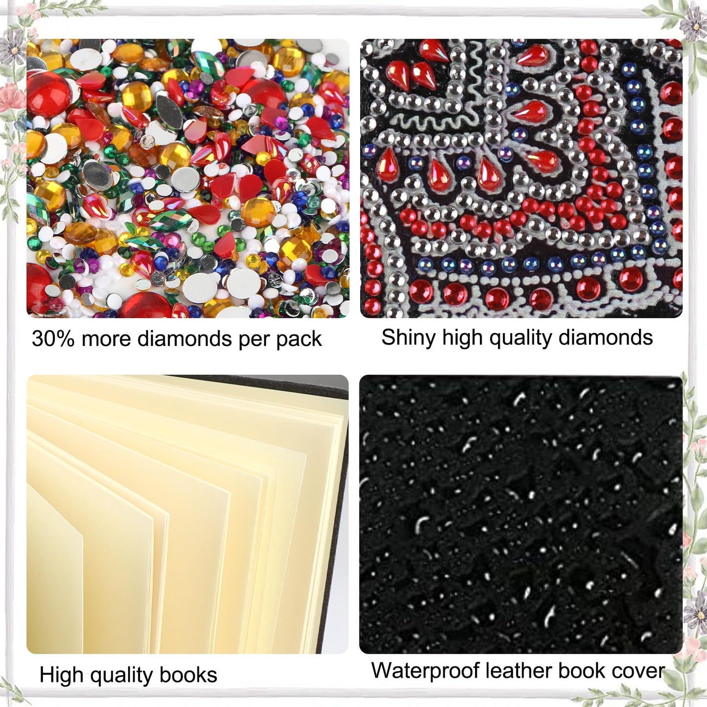 JISHSHAY Eagle Diamond Painting Notebook Journal Eagle Diamond Art Note Book Animal Gem Art Sketchbook Mosaic Kits for Adults Diary Gem Painting Leather Journal with Special Shaped Drills 5.7×8.26in