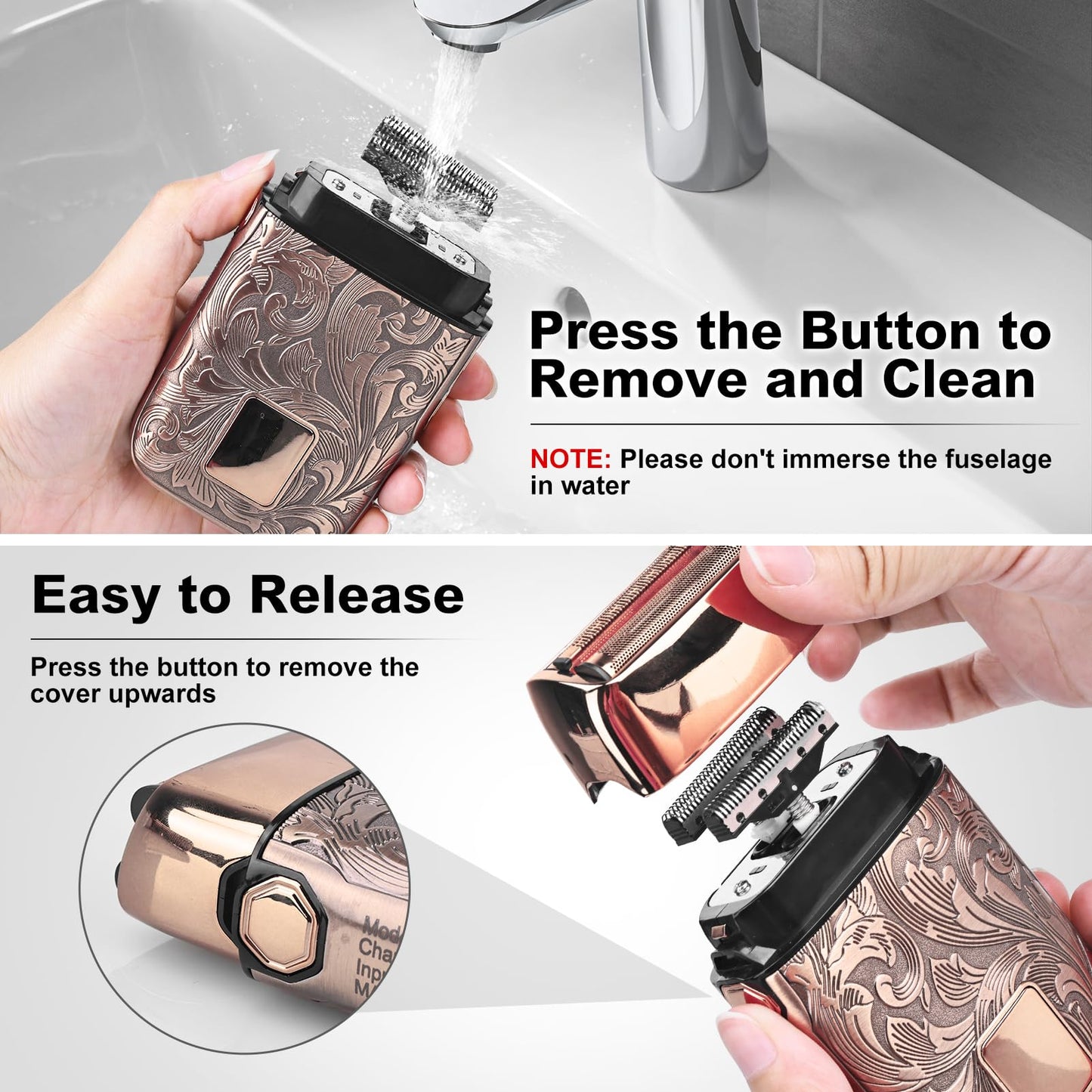 Ufree Foil Shavers Electric Razor for Men, Beard Trimmer Grooming Shaving Kit, Hair Trimmer, Cordless Head Shavers for Bald Men Barber Clippers, Birthday Gifts for Him