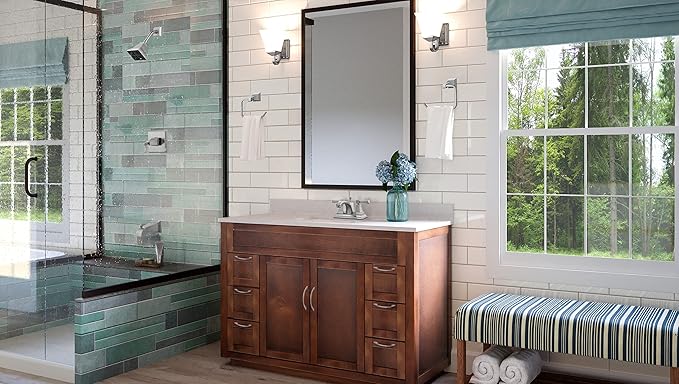 Design House 587733 Torino Traditional 1-Light Indoor Dimmable Up/Down Mount Bathroom Vanity Light with Frosted Glass for Hallway Foyer, Satin Nickel