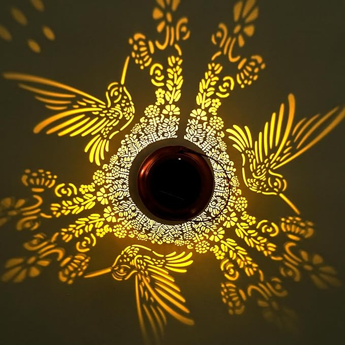 Solar Outdoor Waterproof Hummingbird Garden Decorative Lights, Outdoor Hanging Solar Lanterns, Gifts for Ladies Mom Grandma, for Patio, Deck, Backyard, Porch