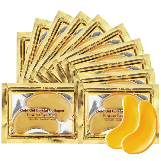 24K Collagen Under Eye Mask, 30 Pairs Crystal Gold Under Eye Patches For Puffy Eyes and Dark Circles â Look Less Tired and Reduce Wrinkles and Fine Lines (Gold)
