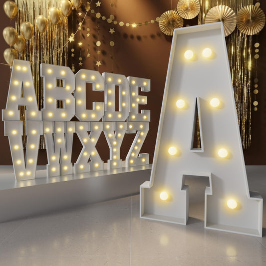Marquee Letters Large Light Up Letters A for Birthday Party Decor Wedding Graduation Decorations, 2.3FT Led Letter A Signs for Marry Me Proposal Prom Valentine's Day Gender Reveal Anniversary Decor