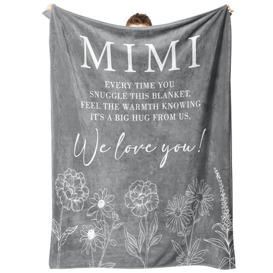 Mimi Gifts for Grandma, Gifts for Mimi Blanket, Mimi Birthday Gift from Grandkids, to My Mimi Grandma Blanket 50" x 60"
