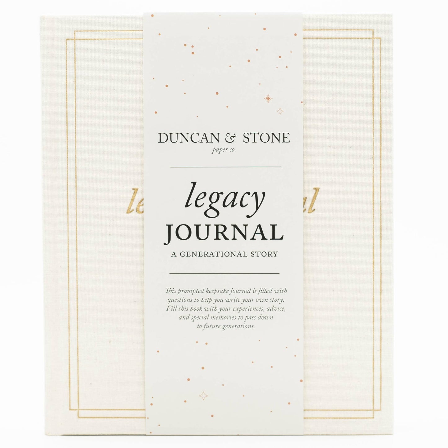 DUNCAN & STONE PAPER CO. Grandparents Legacy Journal - Legacy Book For Parents & Grandparents - Keepsake Grandparents Book - Gifts For Grandparents (Ivory, 85 Pages)
