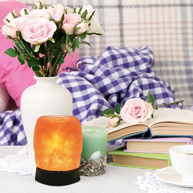 Himalayan Glow Natural Aroma Therapy USB Salt Lamp with Plastic Base,Pink Salt Night Light