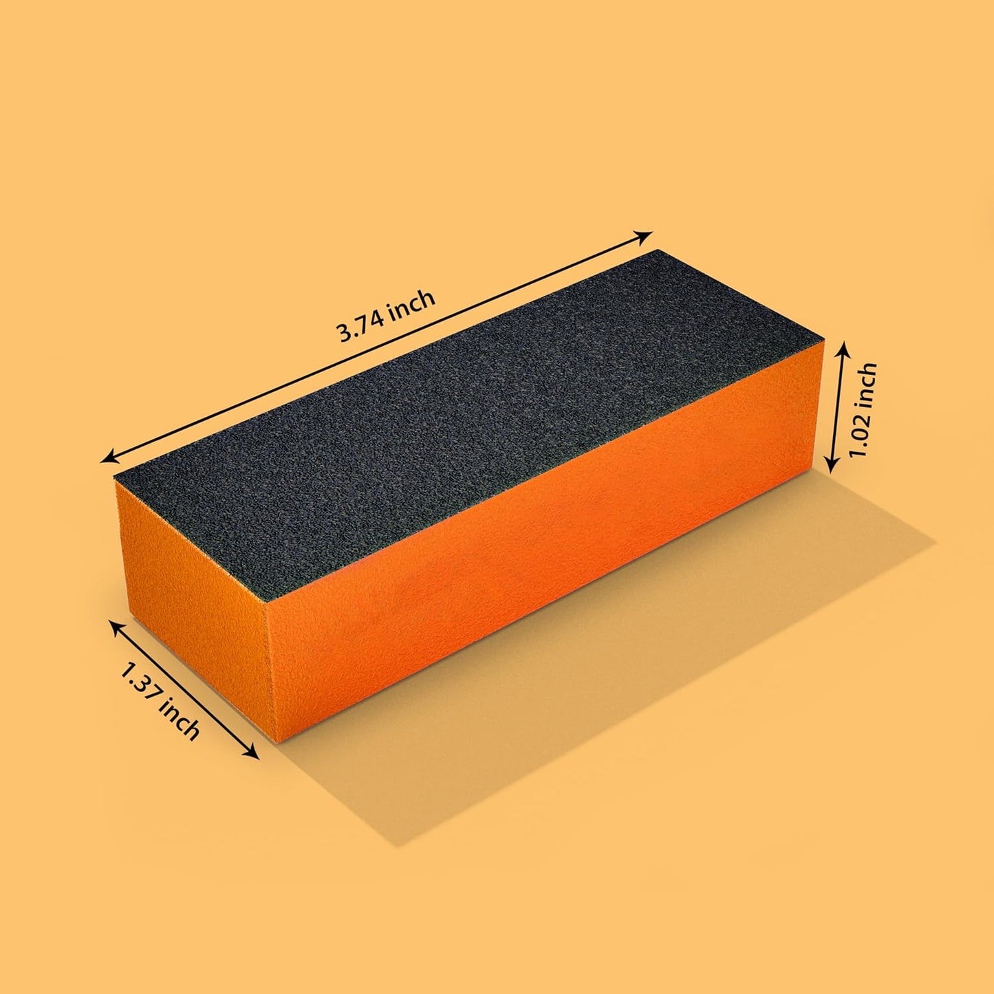 Durable Nail Buffer Sanding Block 100/180/100 Grit Orange Buffer for Buffing Pedicure Tool 5 Pcs