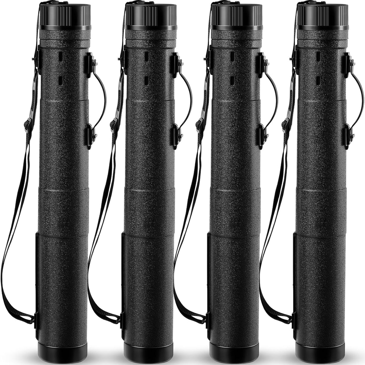 4 Pcs Large Extendable Poster Tubes from 30'' to 49' with Strap Poster Carrying Case Telescoping Tube Portable Blueprint for Posters, Blueprints, Artwork, Map Storage(Hardened Style)