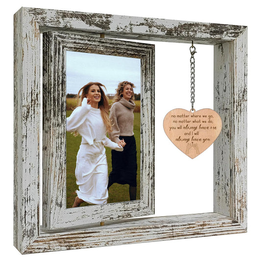 Friend Gifts for Women - No Matter Where We Go - No Matter What We Do - You Will Always Have Me and I Will Always Have You Wood Picture Frame Gifts for Friends Going Away Friendship (Dis Two 6x4 Inch)