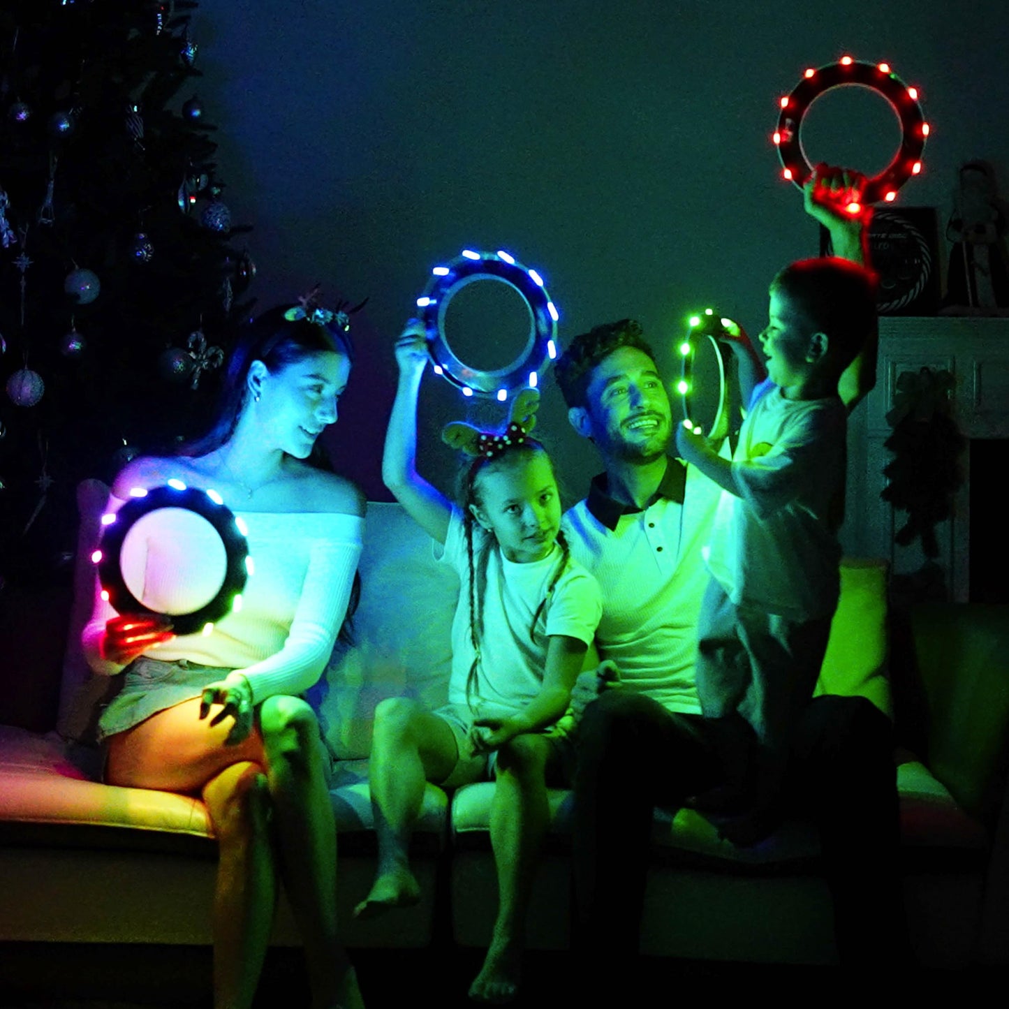 TOSY Flying Ring - 12 LEDs, Super Bright, Lost Mode, Auto Light Up, Safe & Soft, Waterproof, Lightweight, Birthday, Camping Toy, Easter Gift for Kid/Boy/Girl