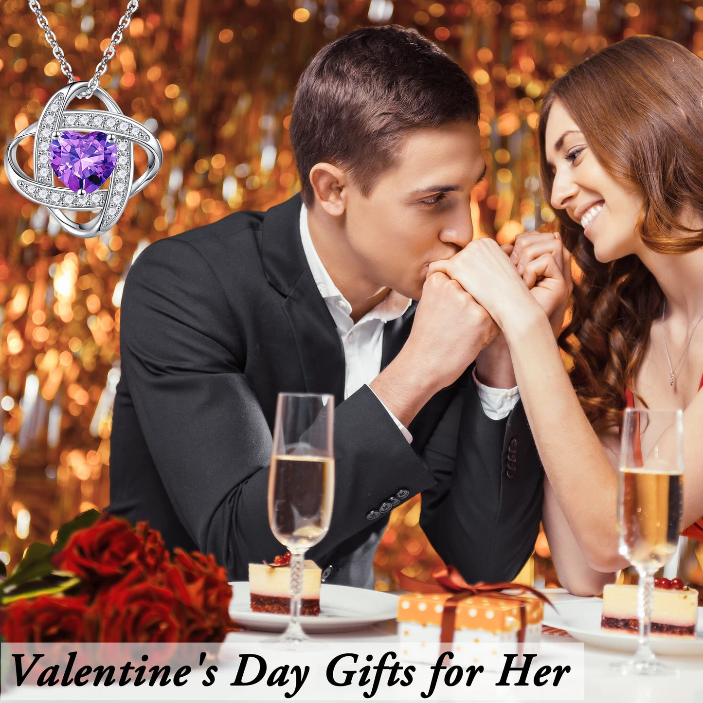 Iefil Birthday Gifts for Women - Birthstone Necklace for Women, Anniversary Women Necklace, Alexandrite Necklace, June Birthstone, Jewelry Gifts for Wife Girlfriend